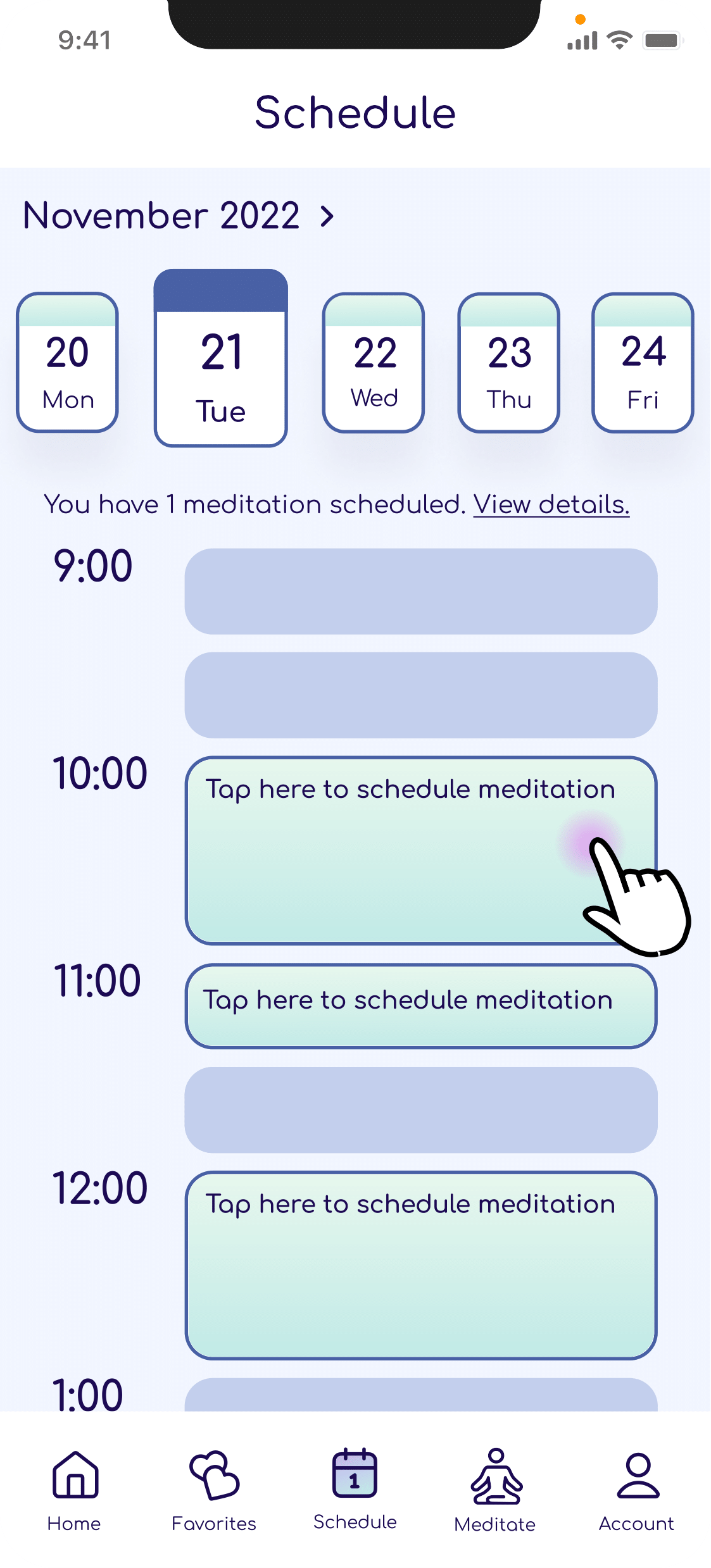 CGI ME in-app journey step 1