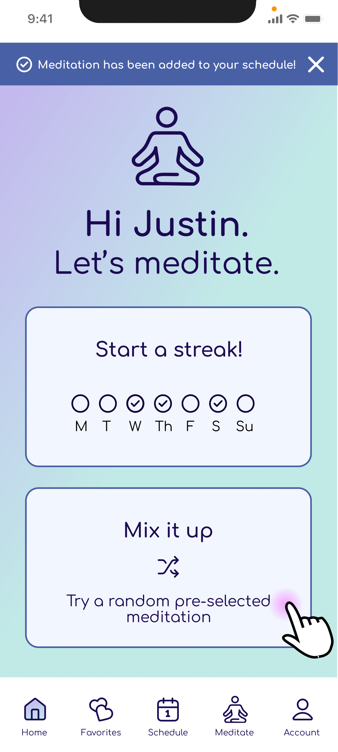 CGI ME in-app journey step 2